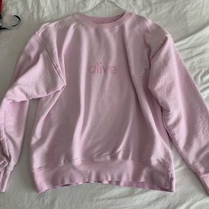 Whitney Simmons Alive Pink Begin Again Crewneck